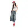 Jeans Cortos de Verano 2026 Nuevos de Moda Estilo Retro Americano Lavados con Patrón de Rayos Unisex Estilo Callejero Sueltos Adelgazantes