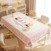 Mantel de Mesa de Comedor de Dibujos Animados, a Prueba de Aceite, Impermeable, Resistente al Calor, Tacto de Alta Gama, Nuevo Modelo 2026, Rosa, Estilo Lindo, Cubierta para Mesa de Café de Uso Doméstico