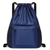 Mochila con Bolsillo de Cordón, Mochila Plegable Deportiva de Fitness, Bolsa Impermeable Ligera para Hombres y Mujeres, Bolsa para Senderismo al Aire Libre