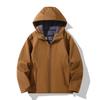 Jaqueta Corta-Vento com Capuz Soft Shell para Homens, Roupa de Montanhismo Repelente à Água, Jaqueta de Outono e Inverno, Jaqueta Masculina Impermeável de Alta Elasticidade