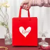 Nuevas Bolsas de Regalo Rosas en Stock para San Valentín, Bolsas de Regalo para Niñas, Bolsas de Cartón Blancas, Bolsas de Regalo Exquisitas