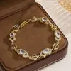 Pulsera Cruz Color Dopamina Circonita para Mujer Lujo Ligero Gama Alta Nicho Exquisita Versátil Minimalista Pulsera de Mano de Moda Mujer