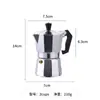 Cafeteira Moka de Alumínio Doméstica Transfronteiriça da Amazon, Cafeteira de Extração de Espresso Italiana com Válvula de Cobre Integral, Pequena Cafeteira Octogonal para Uso no Escritório