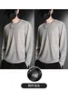 Camiseta de Manga Larga de Seda de Hielo para Hombre en Verano, Malla Holgada, Transpirable, de Secado Rápido, Protección Solar, Top Climatizado, Capa Base para Exteriores, Estilo Delgado