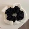 Estilo coreano estilo perezoso ~ Anillo para el cabello de intestino grueso grande plisado Sentido femenino tamaño grande Volante Suave bajo Herradura tocado para el cabello