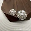 Botões Metálicos com Pérolas e Diamantes Inlaid para Terno Tricô Camisa Botões Simples Versáteis Decorativos Botões Costurados à Mão