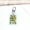Texto de Sanación, Hazte Rico y Acuéstate, Colgante Creativo, Colgante de Placa de Palabra de Bendición Acrílica, Colgante para Llavero de Teléfono Móvil