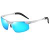 Gafas de sol polarizadas para hombre, de metal, con montura media, para conducir, deportes al aire libre, ciclismo, conducción, de aluminio y magnesio, 8177