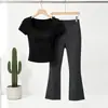 Pantalones de yoga acampanados para mujer para uso al aire libre, pantalones 7/8 que levantan el trasero, ropa de entrenamiento de Pilates, pantalones de fitness para deportes de carrera y ciclismo, secado rápido