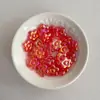 Acrílico transparente com revestimento UV fosco, florzinha pequena, acessórios DIY para miçangas para correntes de celular, chaveiros, pingentes e materiais decorativos