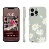 Diseño floral simple y relajante de margaritas adecuado para Apple 18 Pro Max, funda protectora anticaídas, se puede imprimir con logo