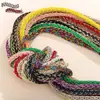 Encaje Trenzado de Oro Colorido Cuerda de 4 Hilos DIY Alambre Hecho a Mano Semi-Terminado Cuerda de Estilo Étnico
