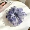 Goma de pelo scrunchie vintage versátil extragrande para adultos, elegante scrunchie floral para coleta