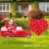 Decoraciones de Señales para el Día de San Valentín, Decoraciones para Césped al Aire Libre, Decoraciones de Corazones, Decoraciones de Señales para Jardín del Día de San Valentín