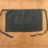 Ropa de Trabajo, Mandil de Media Cintura, Mandil de Media Cintura para Mesero, Mandil de Trabajo para Cafetería y Casa de Té con Bolsillos, Pequeño Catering, Sin Mangas