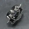 Pulsera de Cadena con Remaches de Calavera Gótica Oscura Resistente Joyería Personalizada de Subcultura para Mujeres Pulsera de Cuero Punk Hip-Hop Moderna
