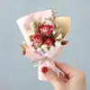 Mini Buquê de Flores Frescas Rosas Secas minidiy Lembrança Presente Flores Preservadas Gipsofila Dia das Mulheres