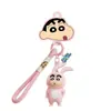 Chaveiro Autêntico de Pelúcia Série Animal Crayon Shin-Chan Desenho Animado Fofo Pingente de Mochila Presente Criativo