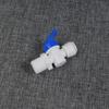 Válvula de bola de conexión rápida de tubería de 3 puntos con dientes externos de 4 puntos, válvula de 3 interruptores de 4 vueltas, purificador de agua RO, accesorios para purificador de agua, adaptador