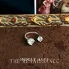 Colección de Anillos de Zirconia Plateada Estilo Vintage Retro, Anillo Retro Literario para Dedo Índice Abierto, Joyería de Lujo Ligero de Nicho