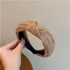 Nova Faixa de Cabeça Estilosa para Mulheres com Laço Amarrado, Faixa de Cabeça Fashion Dupla Cor, Faixa de Cabeça Larga com Flores, Faixa de Cabeça para Lavar o Rosto