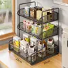Estante de almacenamiento de escritorio, un organizador de varias capas para bocadillos, una caja de almacenamiento para mesa de cocina y comedor, un estante pequeño para tazas de agua y artículos varios