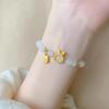 Pulsera Conejo Púrpura Humo Estilo Similar Shake Tone Jade Hetian Imitación Amatista Benmingnian Conejo Pulsera Live para Mujer