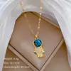 [Aço titânio] Sea Star astronauta luz de luxo elegante lindo colar de diamantes completos das mulheres all-match clavícula cadeia de aço de titânio