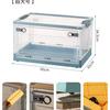 Caixa de Armazenamento Dobrável para Roupas de Plástico Transparente Caixa de Armazenamento para Roupas, Brinquedos, Livros em Guarda-Roupa Doméstico Caixa de Acabamento para Colchas