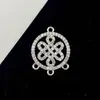[Novedades] Tocado Mongol, Pendientes para la Frente, Accesorios para el Cabello Semi-Terminados, Colgante para el Pecho de Aleación Electrochapada, Accesorios Hechos a Mano para DIY