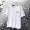 Camiseta de manga corta de seda helada de marca de moda de verano 2025 para hombre, camiseta de media manga con cuello redondo, ropa holgada para hombre.