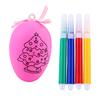 Ovo de Natal Desenho Animado Infantil DIY Feito à Mão Pintado Grafite Casca de Ovo Presente de Natal Ovo de Desenho para Estudante