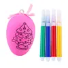 Material para Aula de Arte de Ovos de Grafite de Natal, Prêmios para a Turma Toda, Brinquedos Educacionais Pintados à Mão e para Colorir, Prêmios para Jardim de Infância