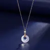 Collar de Plata de Ley S925 con Calcedonia Blanca y Cierre de Seguridad para Mujer, Lujo Accesible, Retro, Versátil, Estilo Nacional, Colgante Natural Nuevo Chinoiserie