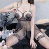 Lencería Transparente Sexy para Mujer con Aros, Camisón Provocativo de Entrepierna Abierta, Conjunto Pasión para Busto Pequeño, Dropshipping