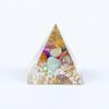 1 Adornos de Grava de Cristal Pirámide Triángulo Gotas Epoxi Escritorio Pequeño Regalo Festivo 3cm