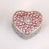 Venta Caliente Joyería Panjia acero inoxidable cuentas de agujero grande corazón de diamante completo cuentas de flor pulsera DIY con cuentas al por mayor
