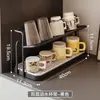 Escorredor de copos de camada dupla, escorredor de copos, rack para bancada de mesa de jantar, rack de armazenamento para copos de água, xícaras de chá, xícaras de café, prateleira para armário lateral