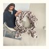 Pañuelo Cuadrado Pequeño Floral Artístico Estilo Coreano de 53 cm, Pañuelo de Algodón Lino Seda para Mujer, Pañuelo Delgado para la Cabeza, Chal Protector Solar, Ropa de Abrigo