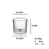 Copo transparente vazio colorido fosco com tampa, copo de vidro simples de alta temperatura com paredes espessas galvanizado para velas perfumadas