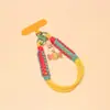 Correa de muñeca para teléfono tejida a mano creativa, llavero girly colorido estilo caramelo, accesorio portátil desmontable