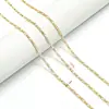 Corrente de quatro garras com base de cobre e zircônia natural, corrente de garras banhada a ouro 14k, corrente feita à mão, pulseira DIY, colar, acessório de vestuário