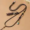 Cordón para colgante, collar tejido de jadeíta hecho a mano, cuerda de ocho hebras, colgante de jade con cuenta superior de jade Hetian genuino