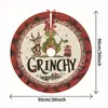 Saia de Árvore de Natal Transfronteiriça Novo Desenho Homem de Gengibre Impressão Digital Decorações de Natal Saia de Árvore Criativa Atacado