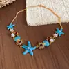 Cadena de cintura bohemia de estrella de mar empalmada, collar con ambiente playero estilo vacacional, accesorios versátiles de moda, dulces y geniales al por mayor