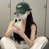 Novo Chapéu para Mulheres Estilo Coreano Tendência Cor Sólida Bordado Estilo Japonês Boné de Baseball para Mulheres Versátil Estudante Simples Proteção Solar Boné de Pato