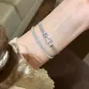 Pulsera Ajustable de Cadena en Forma de U Incrustada con Diamantes, Pulsera Retro, Simple, de Moda y Exquisita, Lujo Accesible y Joyería de Alta Gama al por Mayor