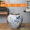 Cerâmica Jingdezhen Vasos de Flores Estilo Chinês Modelo de Caimento Suave Sala de Exposição Hotel Pousada Decorações Vaso Azul e Branco Borboleta Retrô