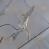 Diadema de novia DIY material estilo coreano corona diadema acrílico transparente color AB mariposa accesorios de corona para vestido