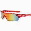 Óculos de Sol Refletivos com Película Colorida Deslumbrante 009181 Espelho Esportivo Atacado Óculos para Ciclismo ao Ar Livre Masculino e Feminino Novos Óculos de Sol